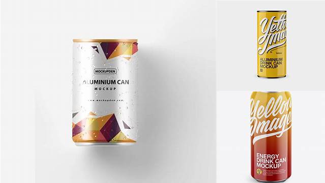 436+ Glossy Aluminium Can PSD Mockup Front View Exclusive Free Photoshop Mockup