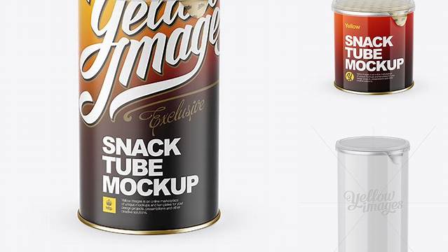 436+ Medium Glossy Snack Tube PSD Mockup High-Angle Shot Download Free Editable PSD Template