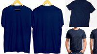 4362+ Mock Up Kaos Navy High-Quality Editable PSD