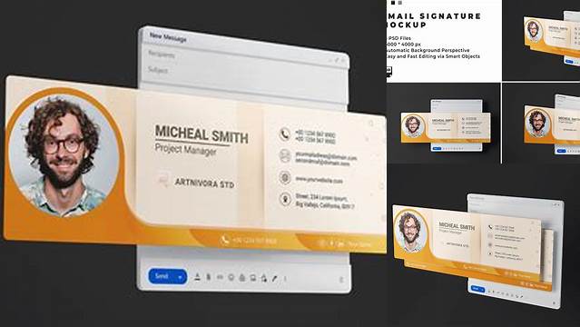 4368+ Email Signature Mockup Free Download Smart Object PSD