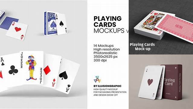 437+ Two Playing Cards PSD Mockup High-Quality Creative PSD