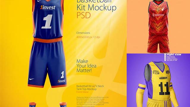 4370+ Basketball Kit Mockup Free PSD Download