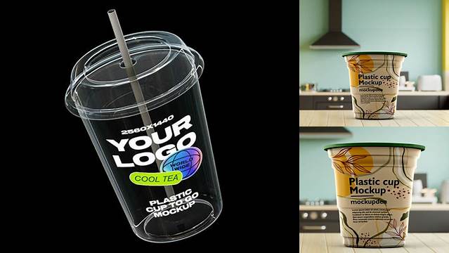 4370+ Plastic Cup Mockup Psd Free Professional PSD Mockup