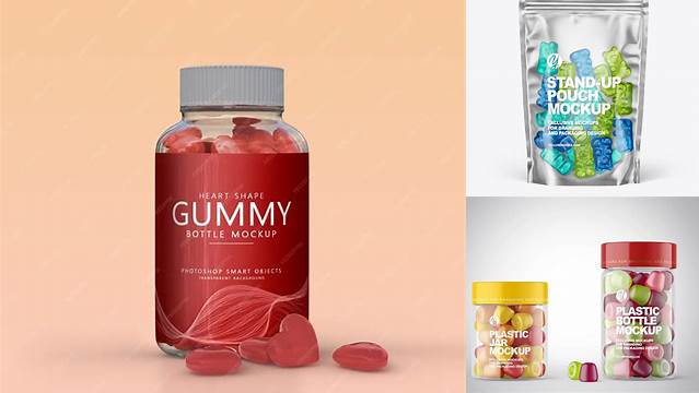 4374+ Gummy Mockup Easy-to-Use PSD Template