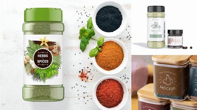 4379+ Matte Spice Jar PSD Mockup High-Angle Shot Unique and Editable PSD