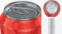 4382+ 250ml Aluminium Can with Condensation & Matte Finish PSD Mockup Photoshop Freebie