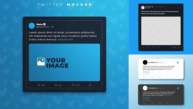 4387+ Twitter Post Mockup Download Free PSD