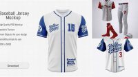 4390+ Baseball Uniform Mockup Stylish Free PSD