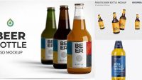 4391+ Clear PET Beer Bottle PSD Mockup Best for Showcase