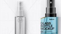 4391+ Lying 30ml Spray Bottle PSD Mockup Fully Customizable Photoshop Freebie