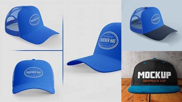 4393+ Snapback Trucker Cap PSD Mockup Front View Mockup PSD Free Download