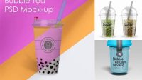 4397+ Bubble Tea Cup Mockup Free Editable PSD File