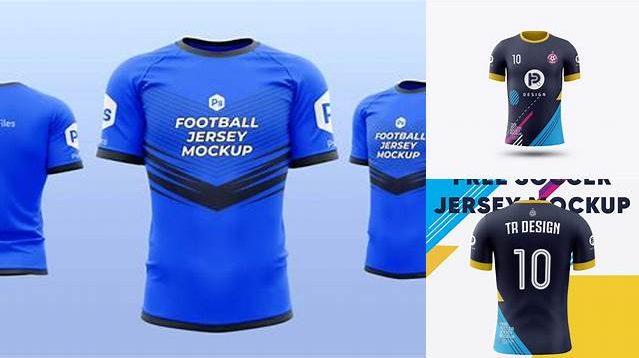 4400+ Men’s Football Jersey PSD Mockup Halfside View Free Premium Photoshop Template Download