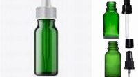 4402+ 15ml Green Glass Dropper Bottle Premium Quality PSD Freebie