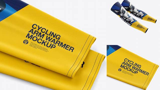 4405+ Flat Cycling Arm Warmer PSD Mockup Half Side View Easy-to-Edit PSD