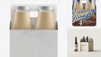 4406+ 4 Pack Bottle Carrier PSD Mockup Download Free