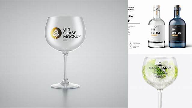 441+ Gin Glass Mockup Creative Design Mockup