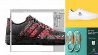 4410+ Sneaker PSD Mockup Back View Digital Photoshop Free Mockup