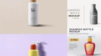 4410+ Transparent Shampoo Bottle Mockup Easy Editable