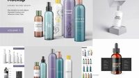 4415+ Opened Glossy Cosmetic Bottle PSD Mockup Stylish PSD for Free