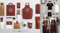 4418+ Coffee Shop Uniform Mockup Photoshop Freebie