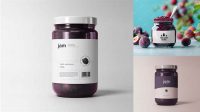 4421+ Clear Glass Jar with Fig Jam PSD Mockup Free Downloadable Graphic Resource