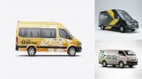 4422+ Passenger Van PSD Mockup Side View Free PSD for Designers