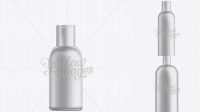 4422+ White Plastic Cosmetic Bottle with Lid 100 ml Advanced Photoshop Template