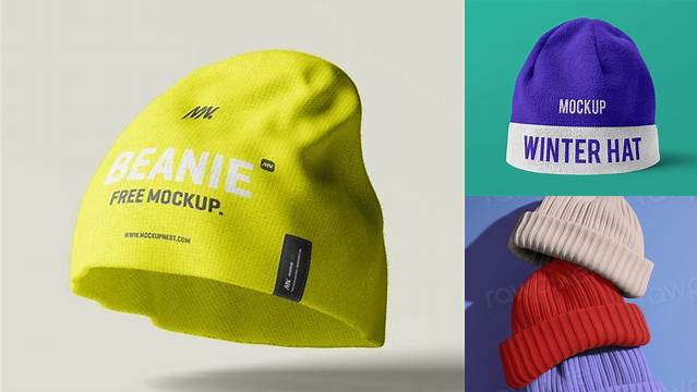 4423+ Beanie Hat PSD Mockup Top View Exclusive Free PSD Mockups