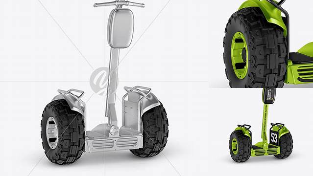 4423+ Metallic Segway PSD Mockup Half Side View High-Resolution PSD Download