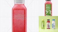 4427+ Watermelon Smoothie Bottle PSD Mockup Front View Customizable PSD Templates