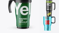 4430+ Matte Opened Thermo Cup PSD Mockup Unique High-Resolution Design Freebie