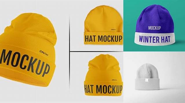 4430+ Winter Hat PSD Mockup Half Side View Exclusive Free Photoshop Mockup