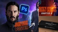 4431+ John Wick Smart Object-Based PSD Template Free