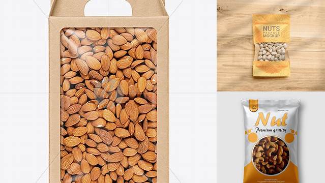 4431+ Nuts Packaging Mockup Smart PNG Image