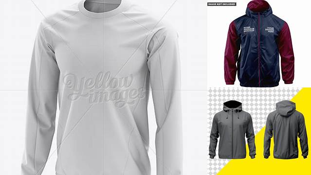 4433+ Soccer Windbreaker PSD Mockup 3/4 View Download Free Premium Design PSD