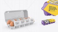 4434+ Glossy Egg Container Halfside View High-Angle Shot Downloadable PSD Design Template