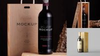 4436+ Wine Box Mockup Premium Freebie for Designers