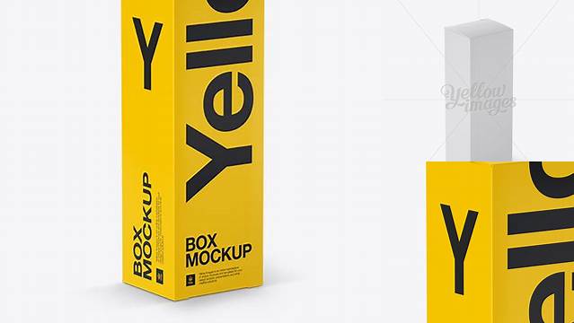 4439+ Nasal Spray Box PSD Mockup 70° Angle Front View Eye-Level Shot Free Stylish PSD for Graphic Designers