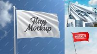 444+ Mockup Bendera Cdr Easy-to-Edit PSD