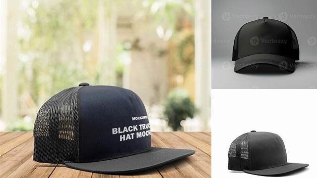 4444+ Black Trucker Hat Mockup Mockup File Free Download