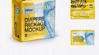 4444+ Wide Diapers Package with Handle High-Quality Digital Mockup Resource