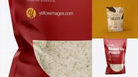 4446+ Stand-Up Pouch with Rice PSD Mockup Half Side View Mockup PSD Free Download