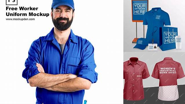 4451+ Employee Uniform Mockup Free PSD