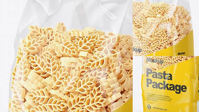 4452+ Spighe Pasta PSD Mockup Half Side View High-End Creative PSD Template