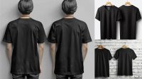 4457+ Mockup Kaos Hitam Exclusive Digital PSD Resource