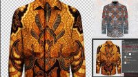 4458+ Template Baju Batik Mockup PSD Free Download