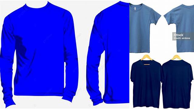 446+ Mock Up Kaos Biru Creative Design Mockup