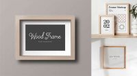 4461+ Wooden Photo Frame PSD Mockup Professional PSD Mockup