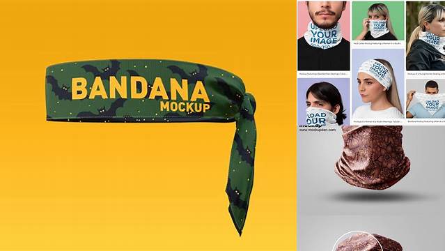 4465+ Bandana PSD Mockup Back View Creative PSD Resources